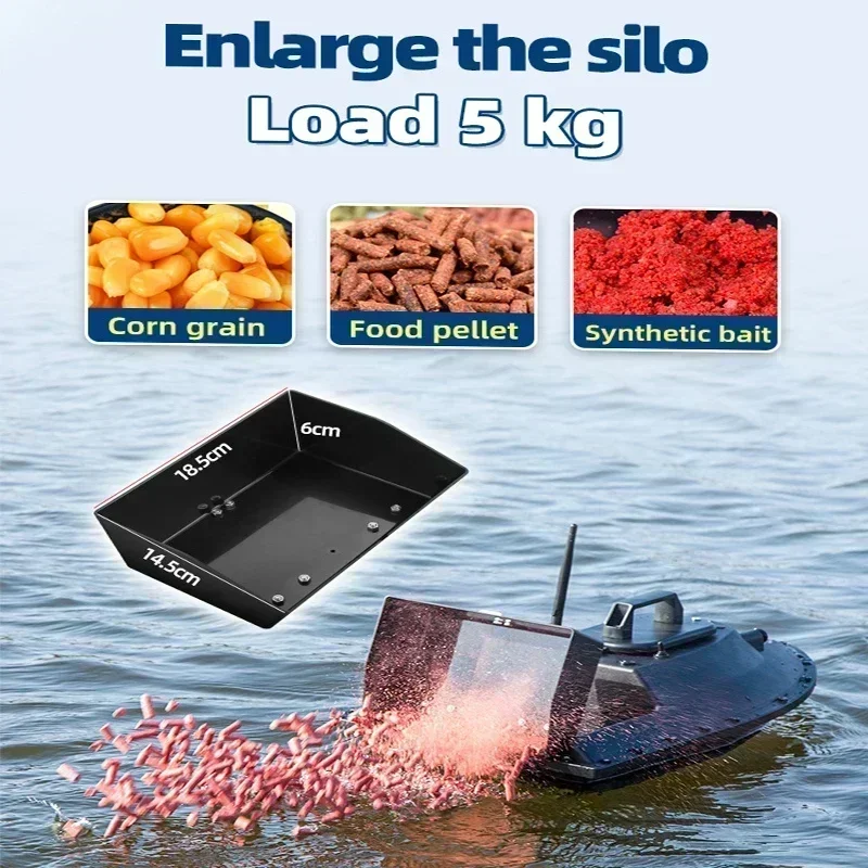 12V GPS RC Bait Ship 99 Positioning Fish detector 600m 2.5kg Night Light Cruise Control Automatic Return Fishing Hook Trawl Tool remote control boat