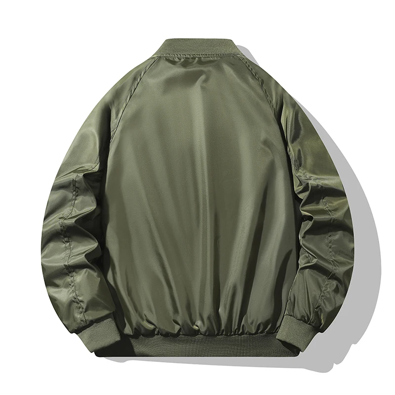 Men's Bomber Waterproof Detachable Breathable Simple Jacket Outdoor Windproof Men's Zipper Black Green Military Jacket Coat