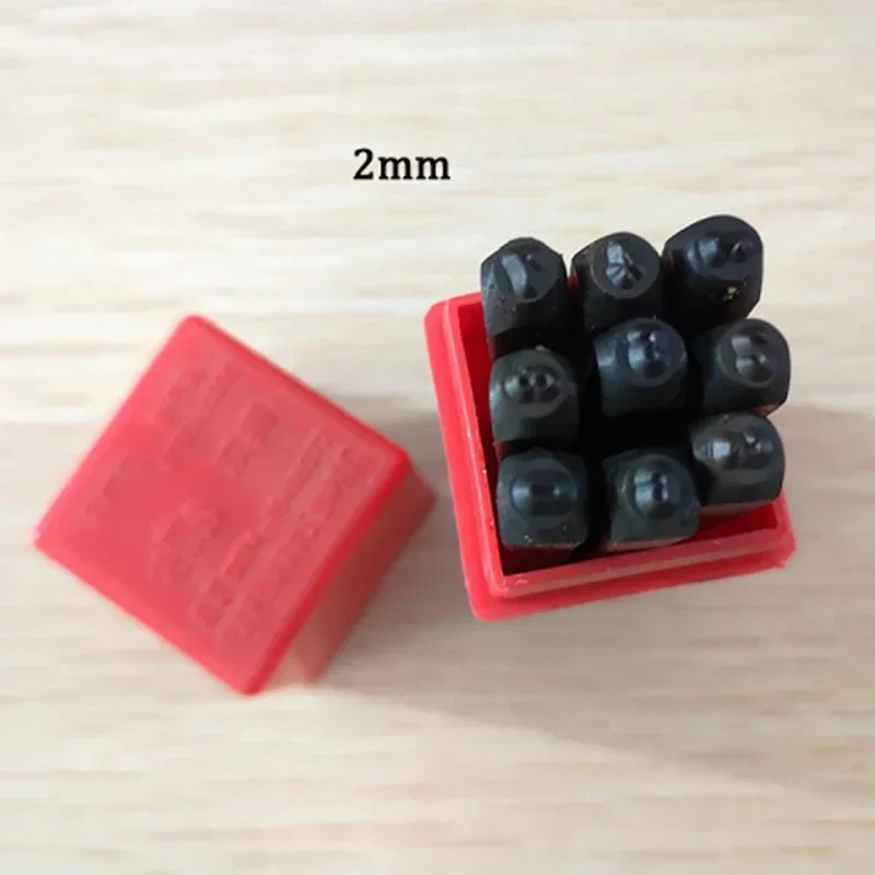 9pcs/set 2/3/4mm Digital Punch Leather Tool Punching Hand DIY Carving Seal Carbon Steel 0-8 Numbers