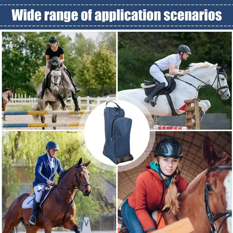 Horse Riding Boot Bag Multifunctional Large Capacity Tall Boot Bag Weatherproof Boots Pouch Portable Riding for Travel