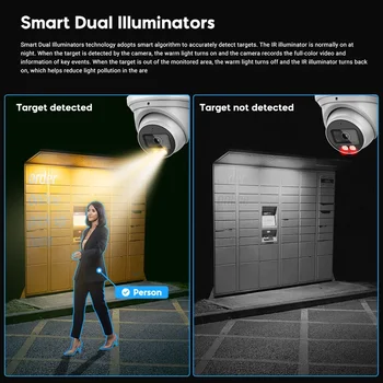 10PCS Dahua 4K 8MP Full-color IP Surveillance Camera IPC-HDW2849T-S-IL Built in MIC IR 30m Smart Dual Light Dome Network Camera 3