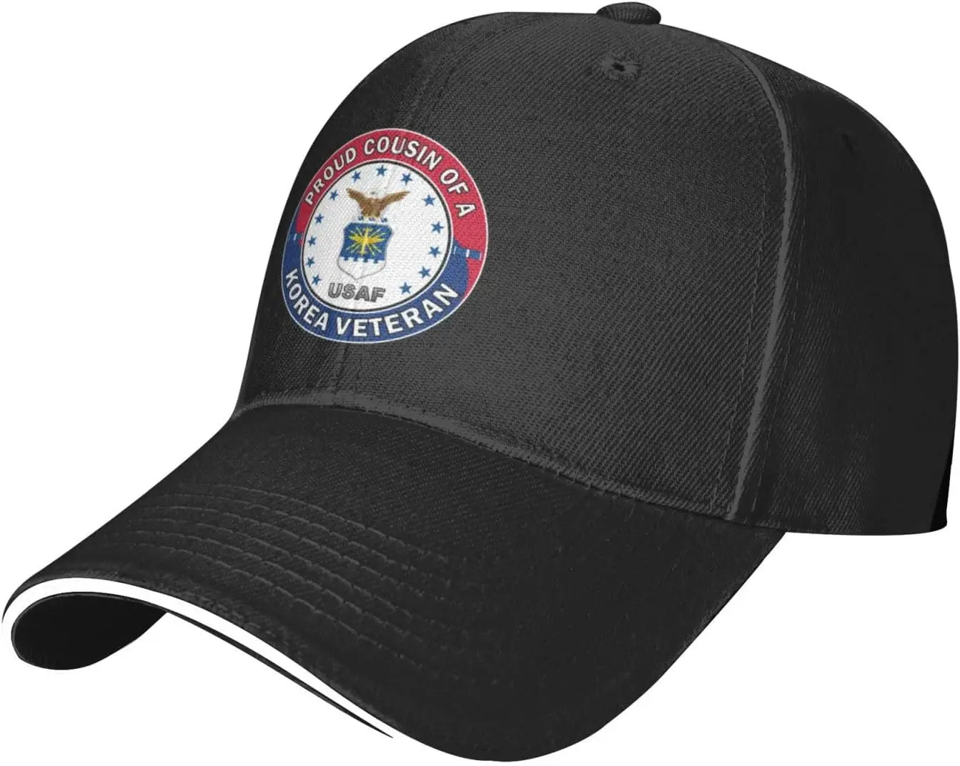 

us air Force Proud Cousin of a Korea Veteran Trucker Hat, Baseball Cap Dad Hats Navy Military Caps for Men Women