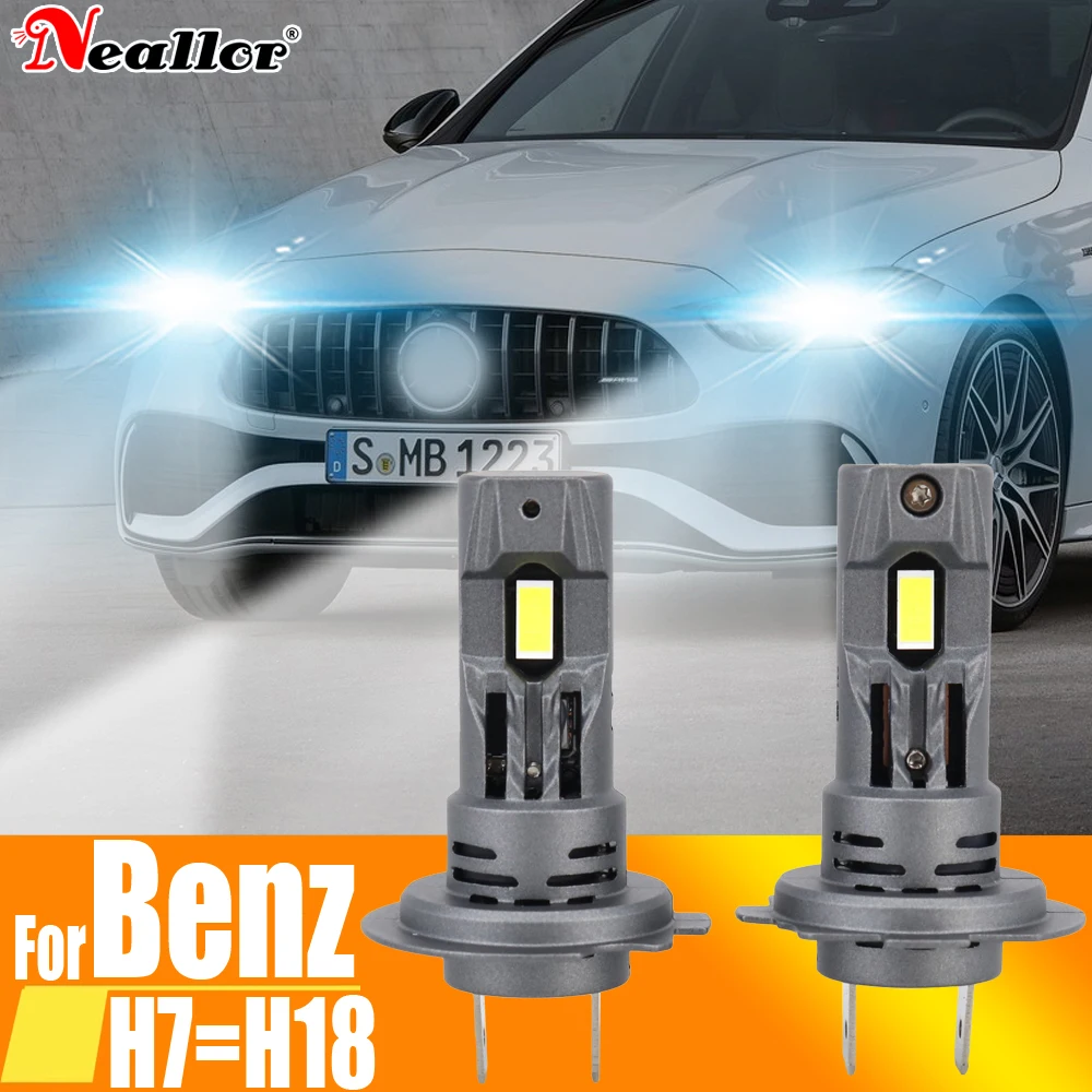 H7 Led Canbus Headlight Car Light Blub Moto Lamp 12v For Mercedes Benz W204  W211 W212 W203 W176 W124 W210 W164 Cla Vito Sprinter - AliExpress
