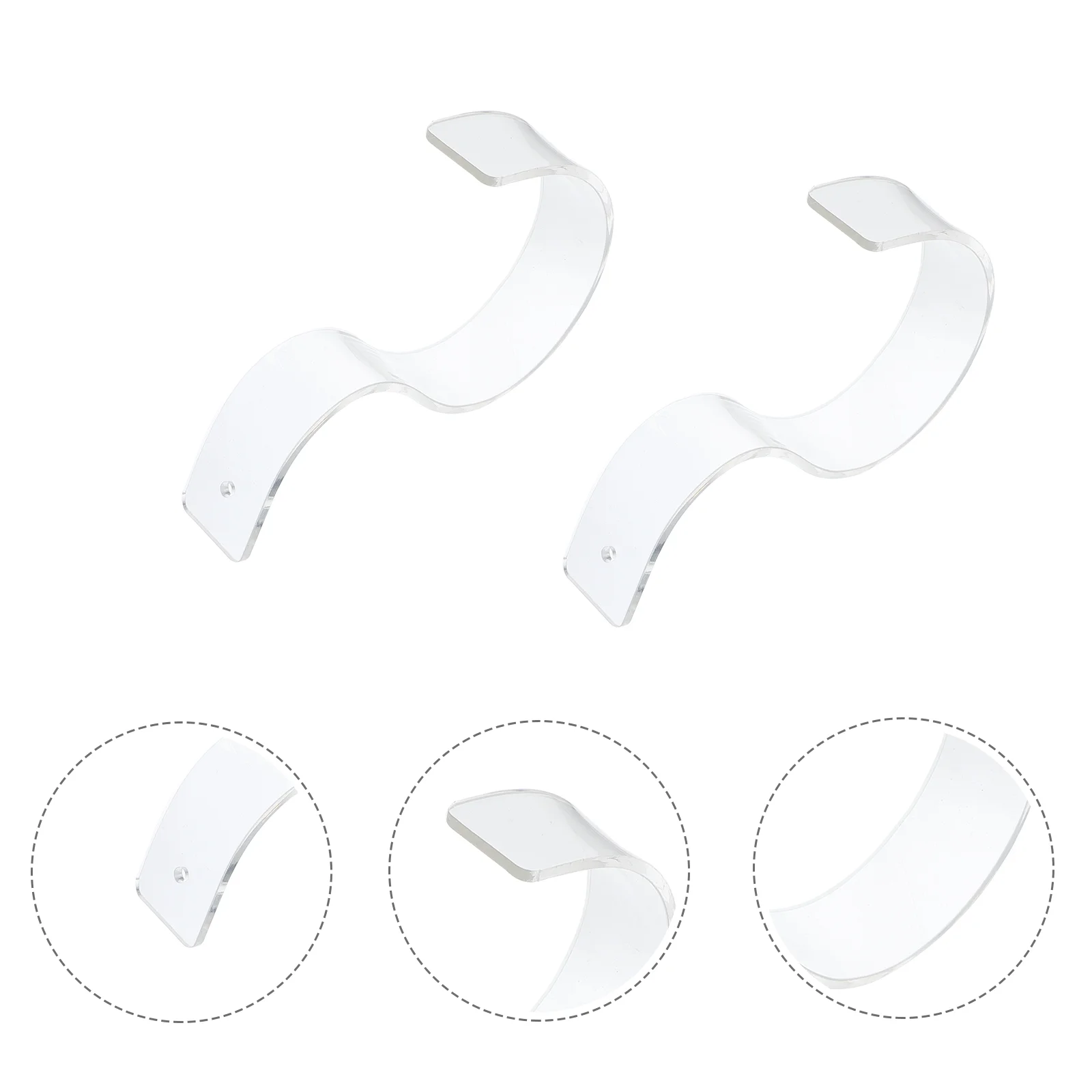 

2/5pcs Acrylic Belt Display Rack Shop Belt Display Stands Belt Storage Racks Acrylic Belt Brackets Belt Waistband Stand