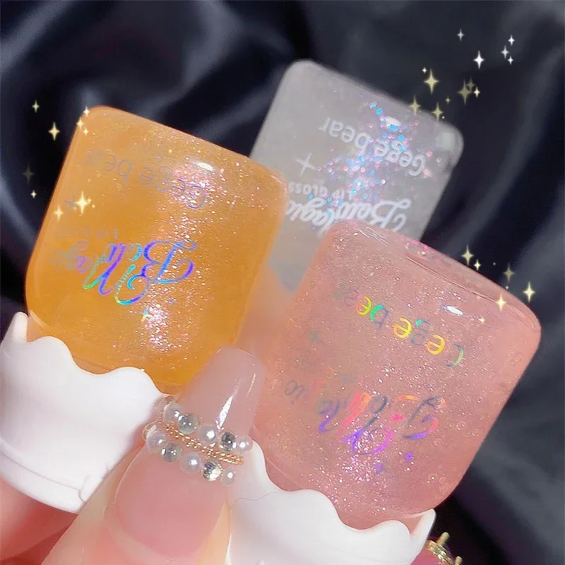 Cute Milk Jar Lipgloss Lip Plumper Oil Colorless Glitter Lipgloss Long Lasting Moisturizing Lipstick Makeup Cosmetics lip makeup lip glaze lip lacquer lip tint lip stain lip gloss lip oil lip plumper