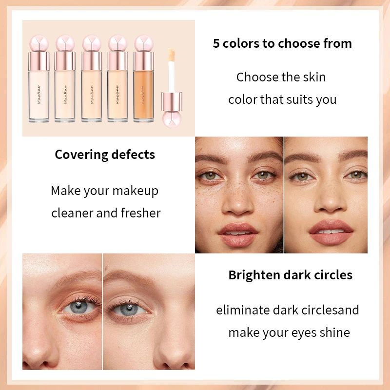 5-color Concealer Invisible Liquid Foundation for Controlling Oil Pores Used to Cover Defects and Light Foundation color concealer