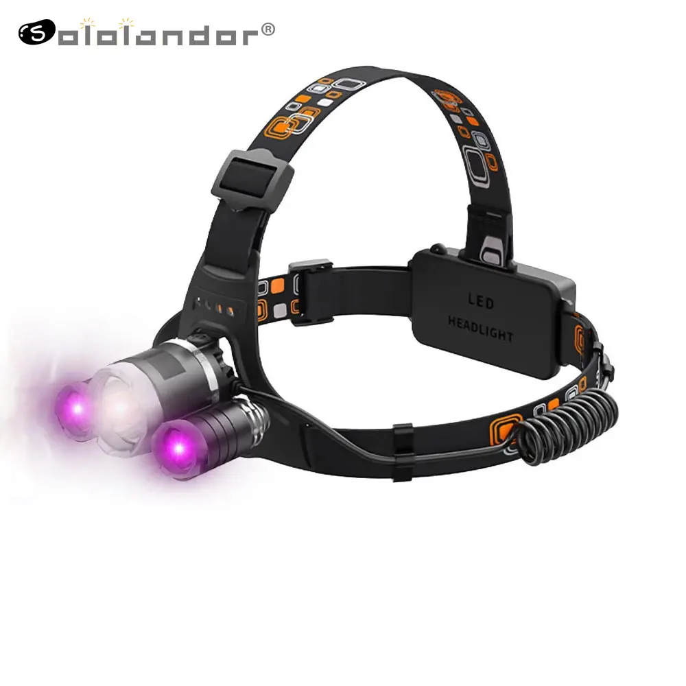 

Drop Shipping 3 LED T6 XPE Headlamp UV Light Outdoor Headlight Waterproof USB 18650 Head Lamp Torches Lantern Flashlight Hunting