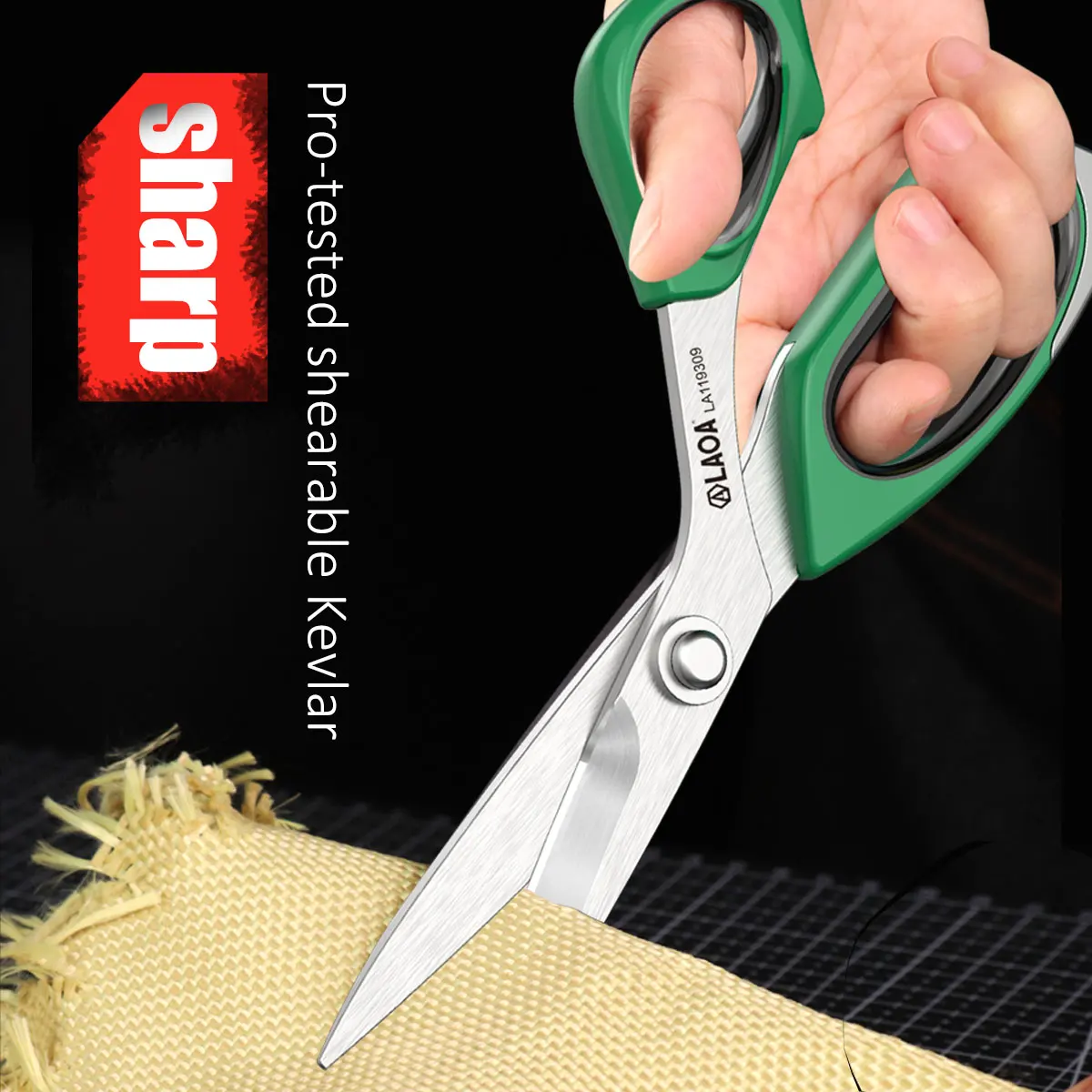 LAOA Household Scissors Fabric Leather Paper Multi-purpose Stainless Steel Tailoring Scissors 2