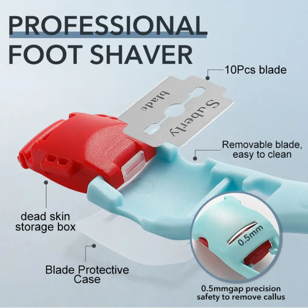 1Pcs Foot Callus Shaver Scraper Heel Hard Skin Remover Razor with Dander  Container 10pc Replaceable Blades Pedicure Care Tools - AliExpress