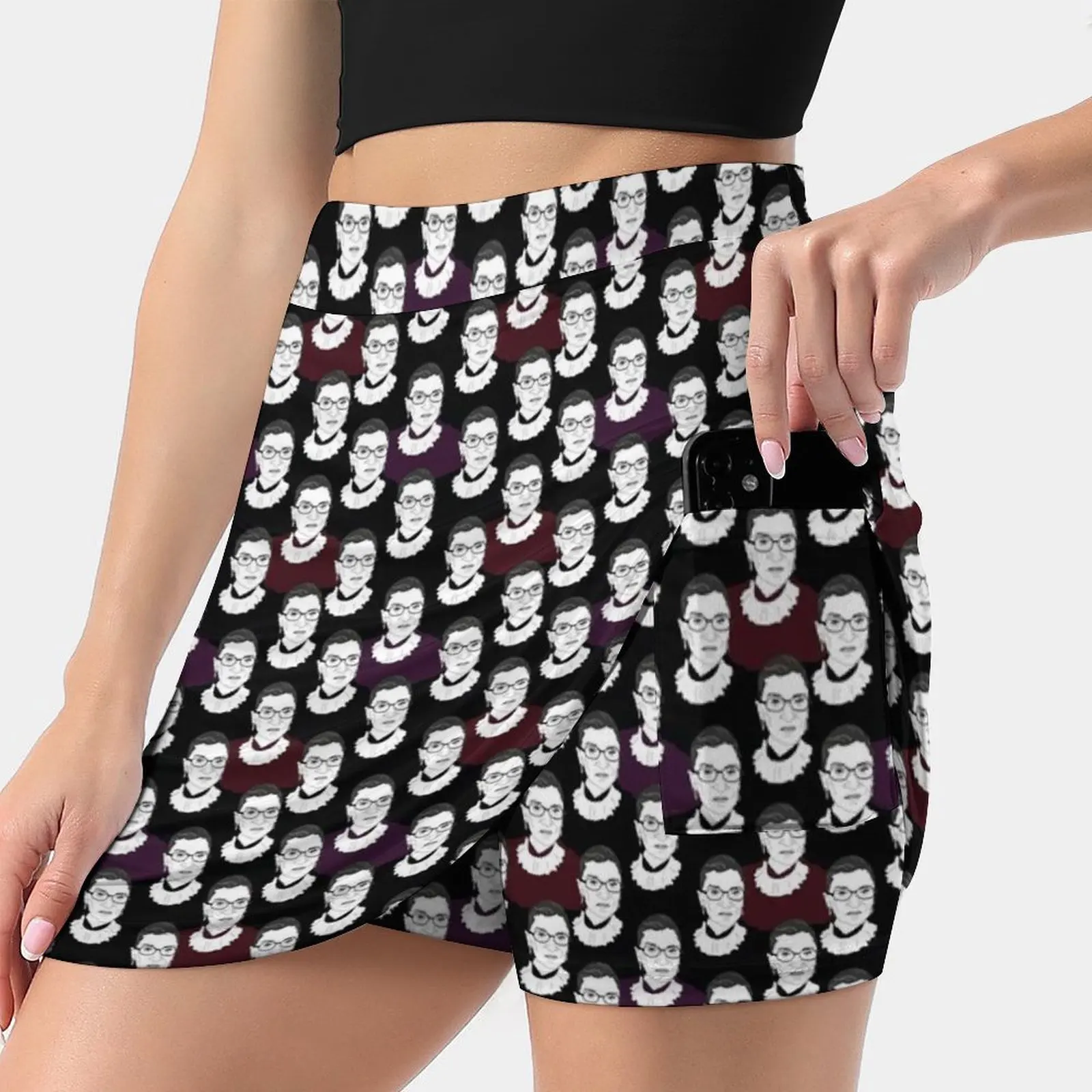 

Ruth Bader Ginsburg Pattern Women's skirt Sport Skort Skirt With Pocket Fashion Korean Style Skirt 4Xl Skirts Rbg Ruth Bader