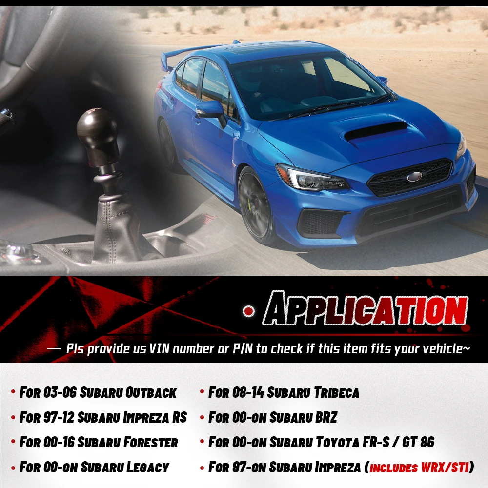 Front & Rear Shifter Stabilizer Bushing Kit (5 / 6 Speed ) For Subaru Impreza WRX BRZ Forester Legacy,Toyota FR-S GT86
