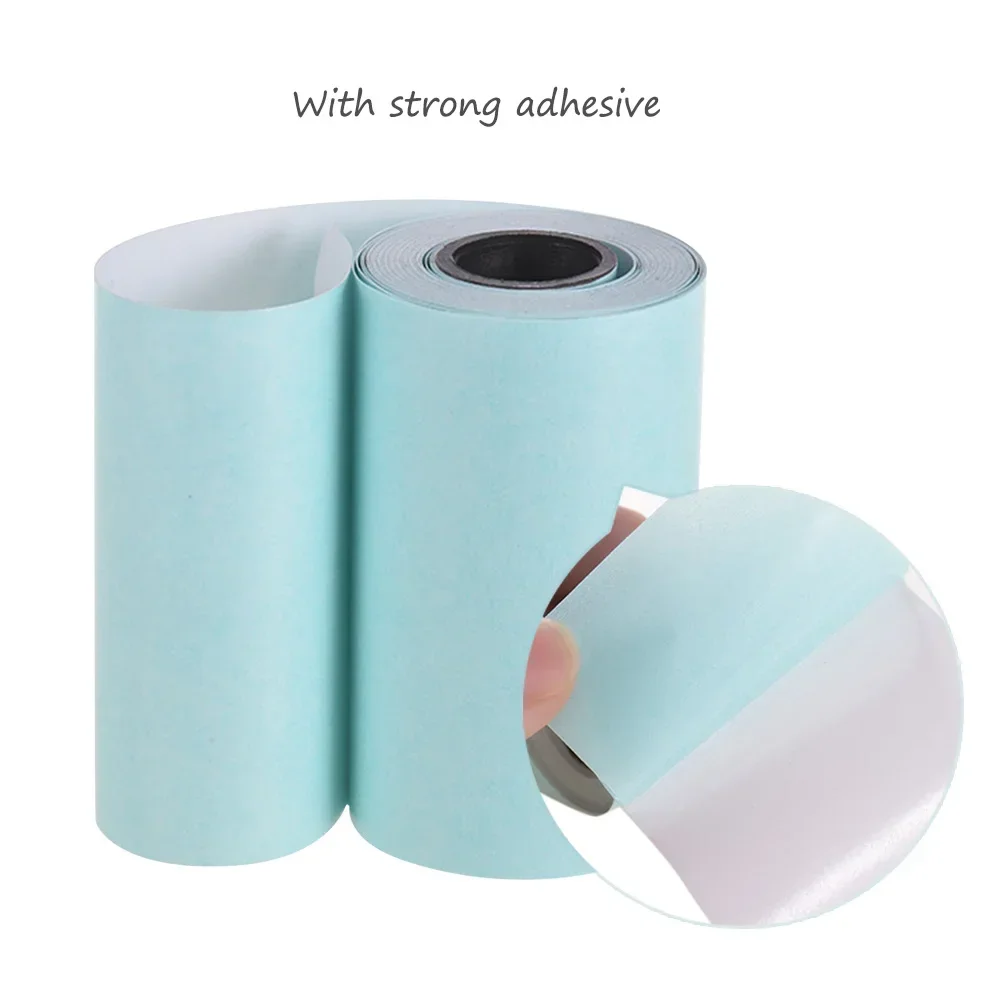Thermal sticker paper 3 Rolls Thermal Paper Printable Sticker Paper Rolling Self-adhesive 57*30mm for PeriPage A6 Photo Printer for PAPERANG P1/P2