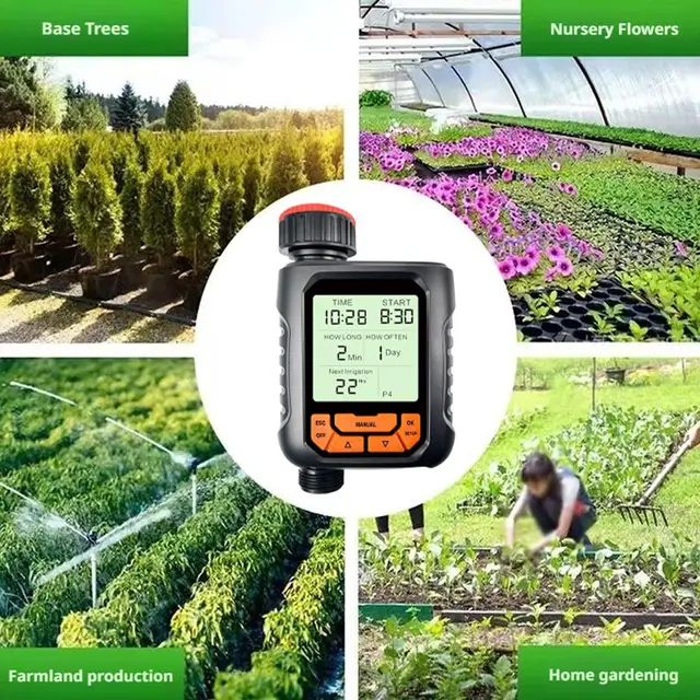 LCD Screen Water Timer Automatic Digital Electronic Watering Clocker Waterproof Garden Irrigation Control Device 5