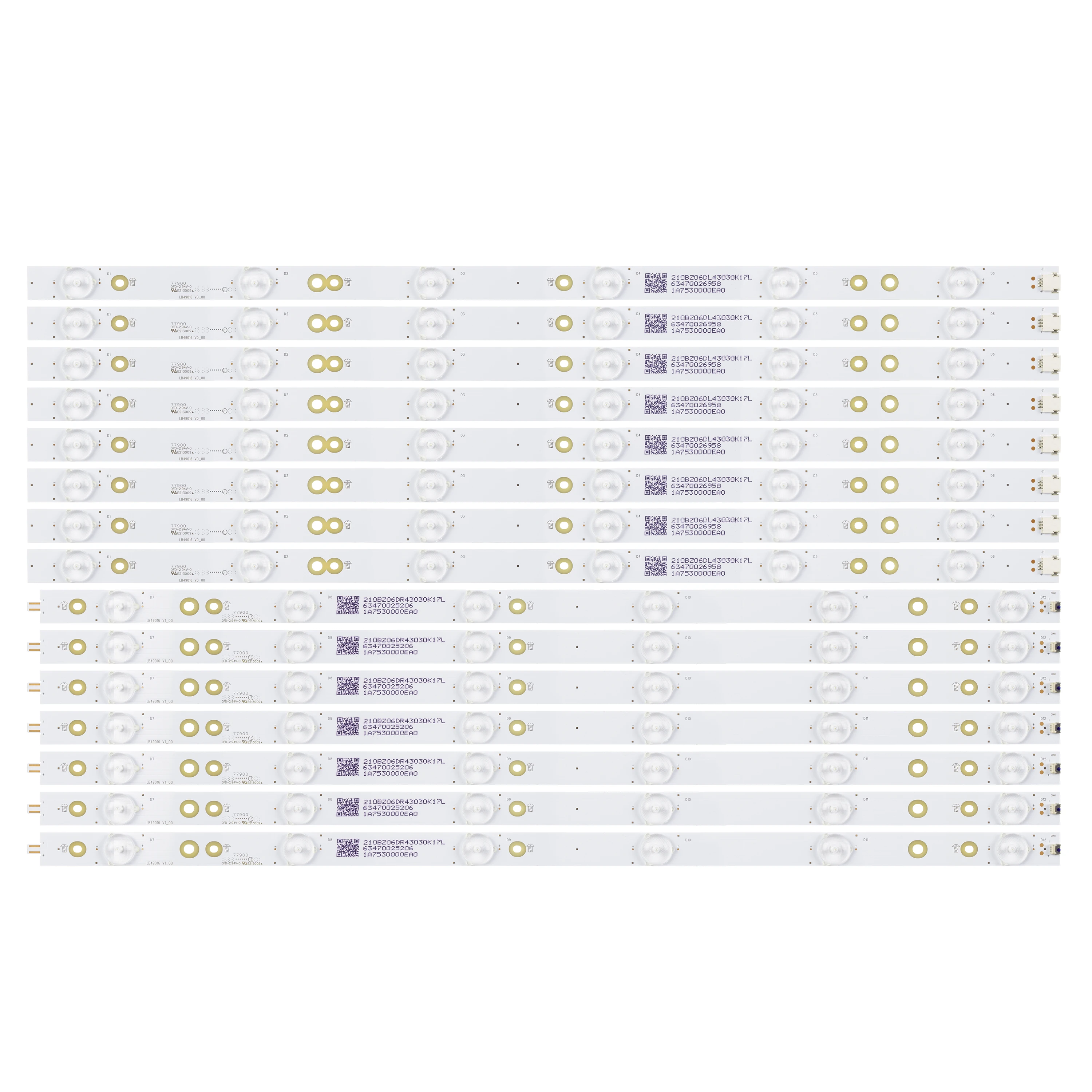 Retroiluminação Led Tira Mais 6leds para Philips 49 49pus6401 49pus6501 49puh6101 49pus6561 12 49pus6101 12 Gj2k16490-d712-p5-l r
