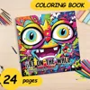 1pc Art Coloring Book 24 pages For Children Adult Picture Book Graffiti Drawing Art Kill Time Relieve Stress ﻿ 1