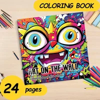 1pc Art Coloring Book 24 pages For Children Adult Picture Book Graffiti Drawing Art Kill Time Relieve Stress ﻿ 1
