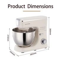 SUNATUR 8л подставка-миксер 2000 Вт электрический кухонный блендер бытовой автоматический тестомес для взбивания яиц и сливок универсальный миксер — изображение 5