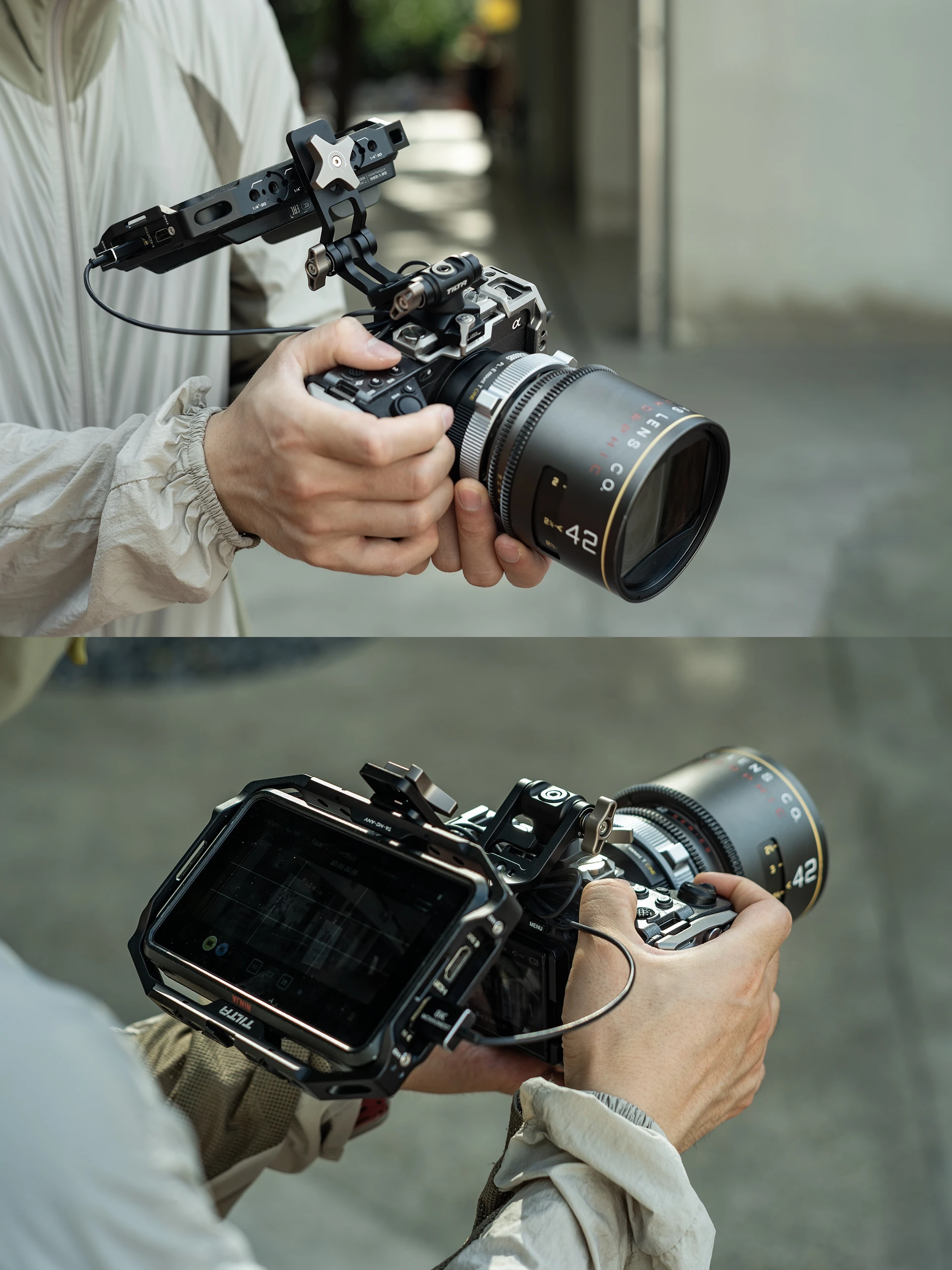 Support Prolongé Pour Moniteur Caméra Tilta - Montage NATO, Rotatif Et Inclinable, Compatible SmallHD
