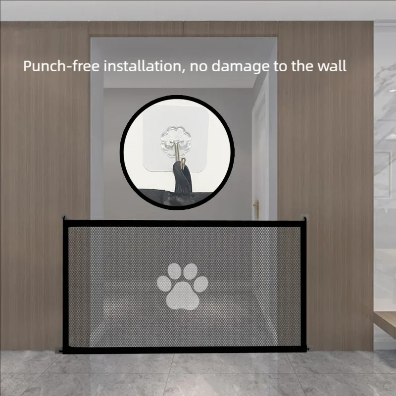 corral Pet Dog Barrier Fence with 4Pcs Hook Pet Gate Indoor Isolation Protection Gate Portable Playpen Cat Dog Isolation Net