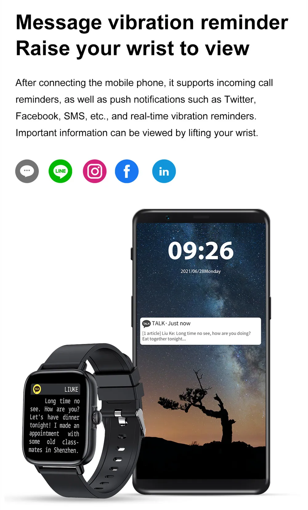 T46S Men's Smart Watch Sports Fitness Tracker Bluetooth 5.0 Call Watch Heart Rate Blood Pressure Monitoring Waterproof Bracelet