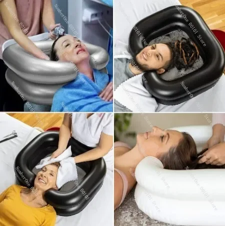 베개가 내장된 풍선형 샴푸대, 노인 간호용 0.25mm 비상 침대