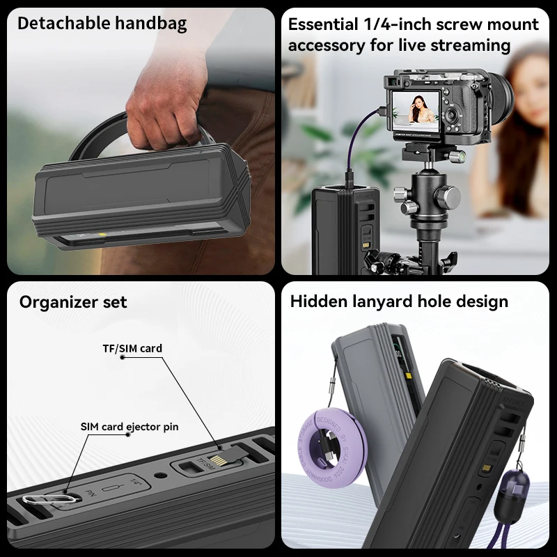 Silicone Case for Xiaomi Mi 25000mAh 212W Explorer Edition Power Bank TF/SM Card Storage Reserved Travel Case Storage Bag power bank case