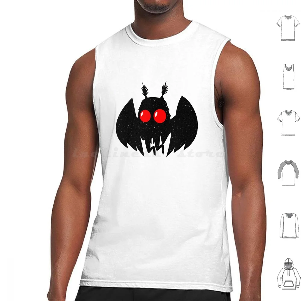 Cosmic Mothman Canotte Stampa Cotone Mothman Cryptid Supernatural Bigfoot Cryptoology Cryptids Moth Parnatural
