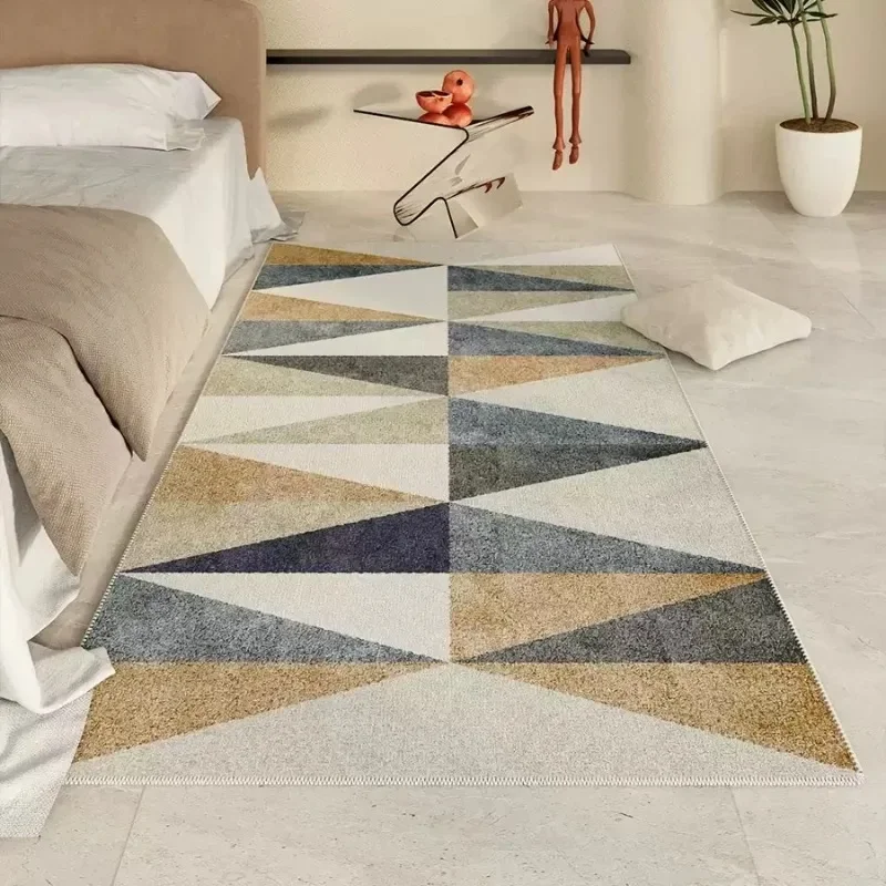 Cute Bedroom Headboard Rug Creative Girl Room Living Room Bedroom Sofa Modern Colorful Striped Soft Mats Home Decoration Retro