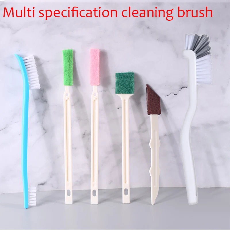 6 Style Gap cleaning tool Kit Curved Brush Home Bathroom Kitchen Tools Tank Straw Baby Milk Bottle Gap Glass Tube Cleaning Brush