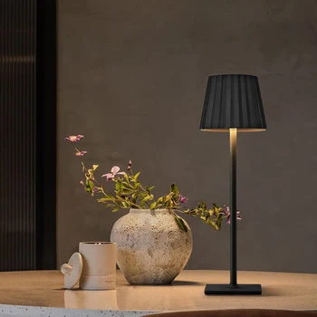 Lampe de bureau LED sans fil, commande tactile, Rechargeable par USB, 3 couleurs, gradation continue, lumières d'ambiance 1