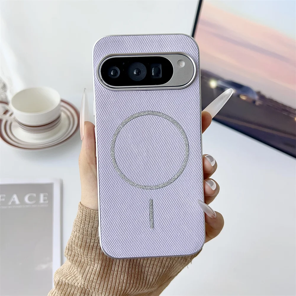 MagSafe Denim Phone Case with Wireless Charging & Shockproof Matte Back Cover