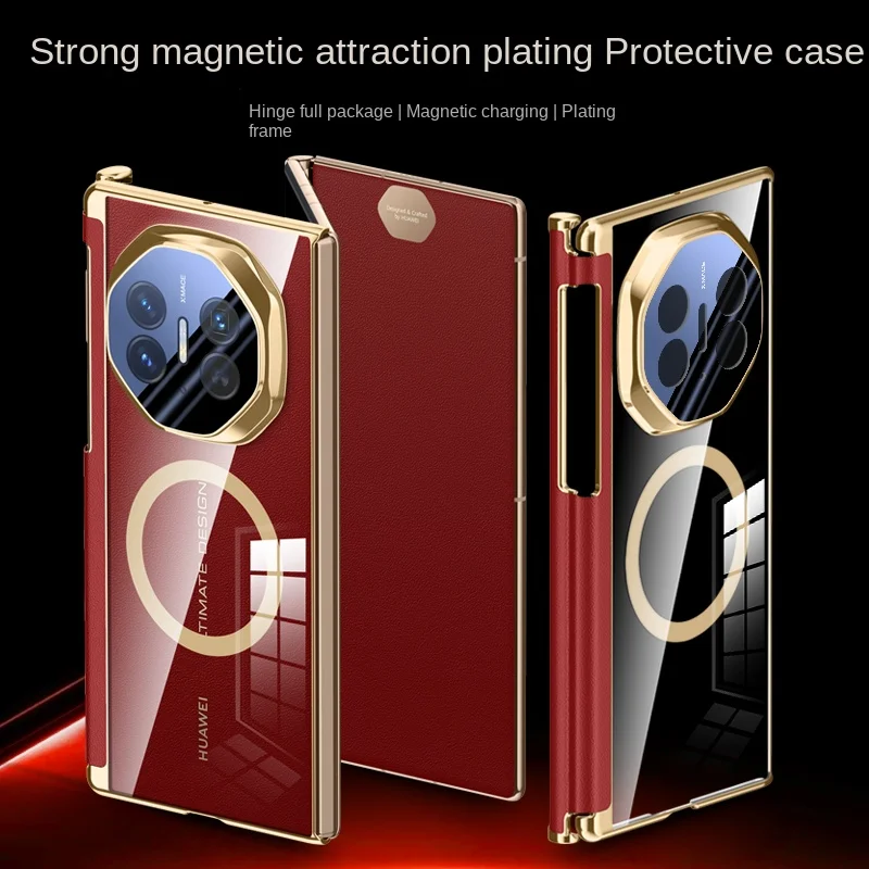 Enhanced Lens Protection Phone Case with Bracket & Magnetic Wireless Charging Support