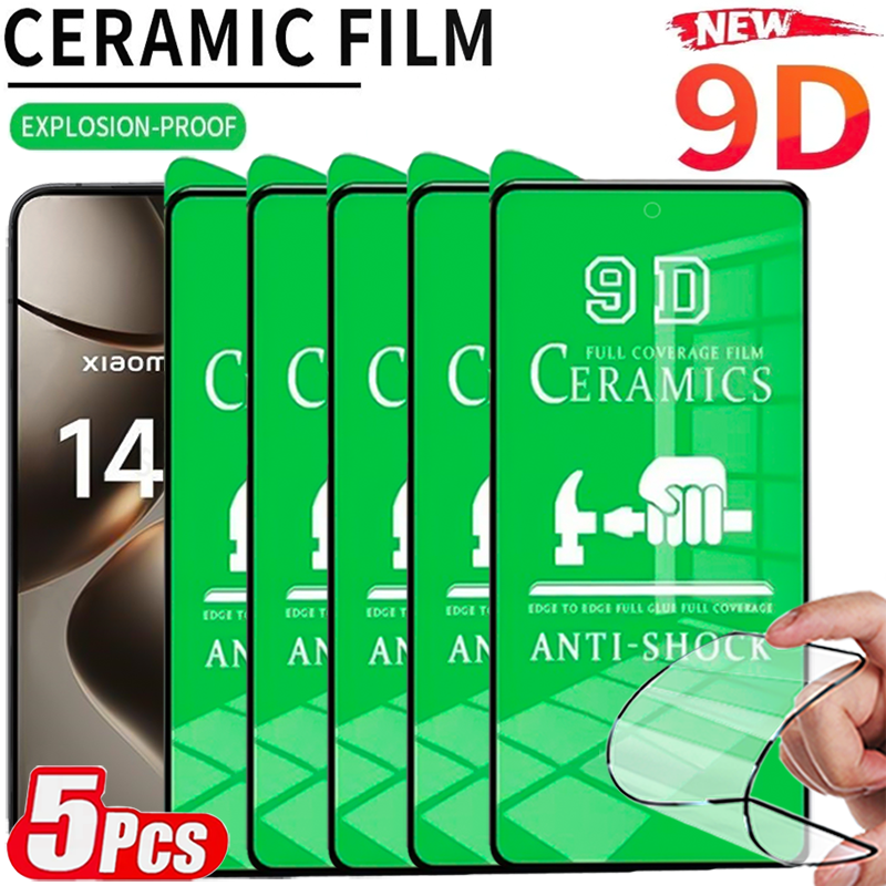 5PCS HD Ceramic Film For Xiaomi Mi 14T 13T 12T 11T 10T Pro Screen Protector For Mi 14 13 12 8 11 Lite 5G NE Full Cover Soft Film
