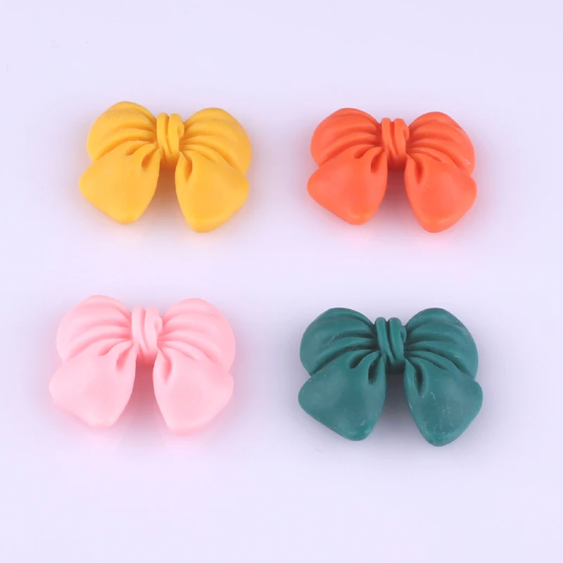 

10pcs Big Frosting Bow Flatback Resin Cabochon Hair Pin Phone Case Home Decor DIY Scrapbook Embellishments Crafts Accessories