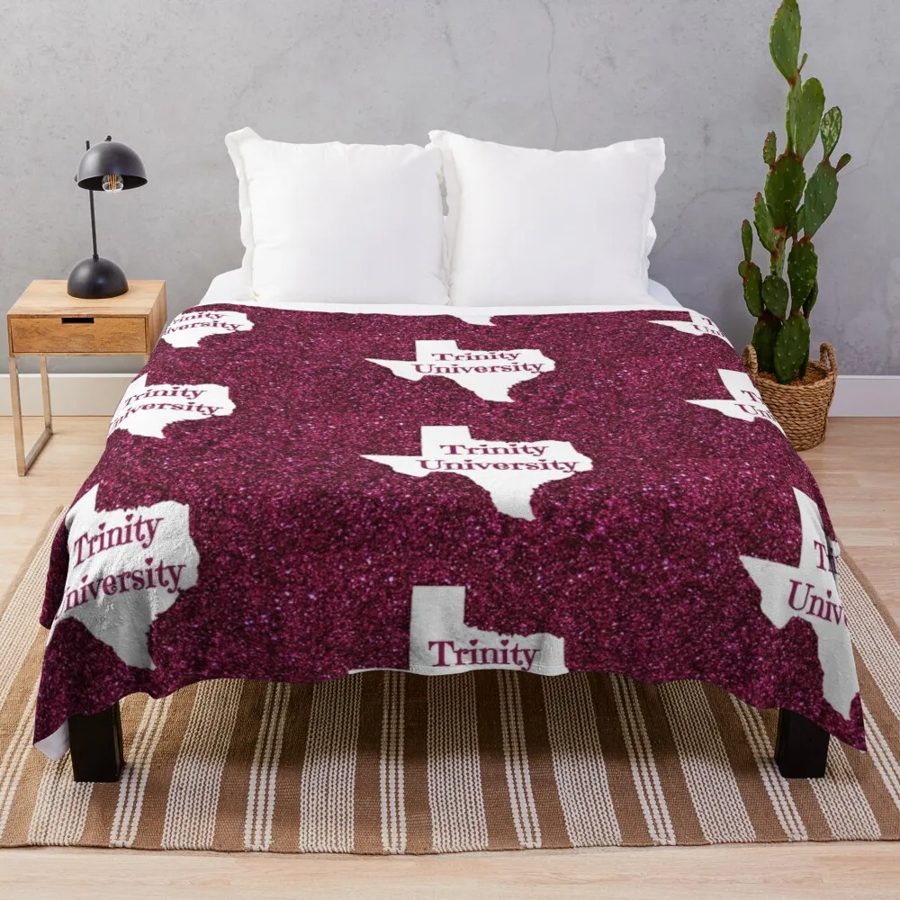 

Trinity University Throw Blanket summer cottons custom blankets quilt blanket