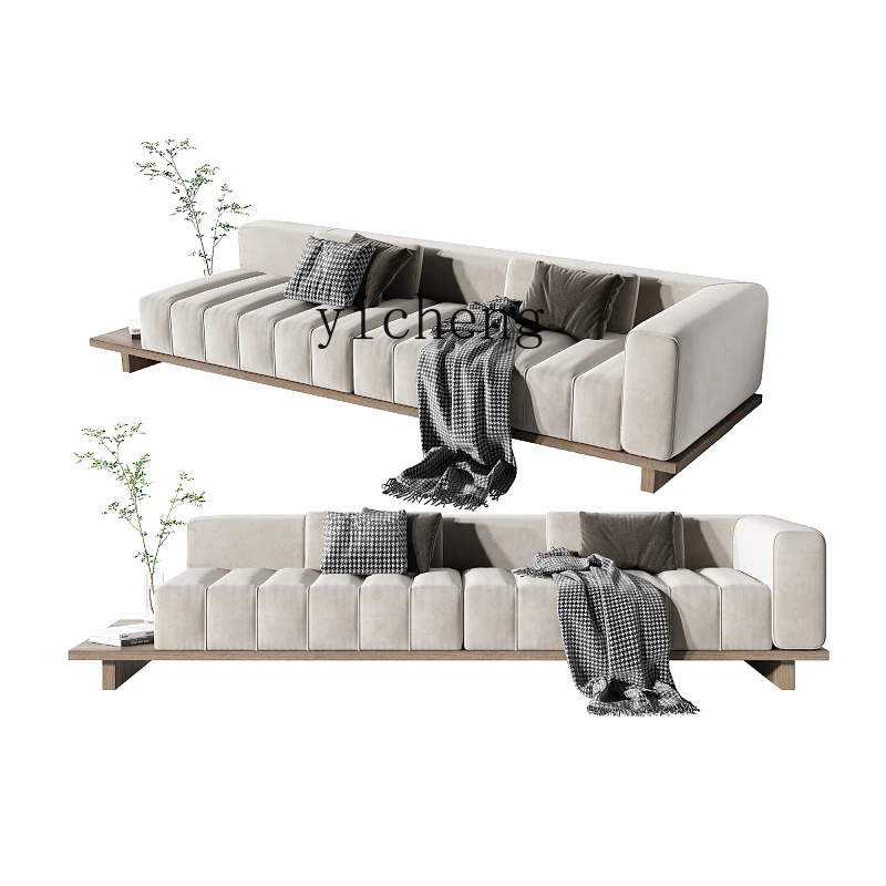 

ZF Modern Minimalist Sofa Straight Row Chaise Bed Light Luxury and Simplicity Card Seat Corner Sofa