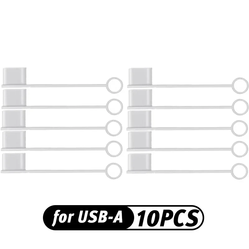 Transparent USB Type-C Dustproof Plug with Anti-Loss Rope
