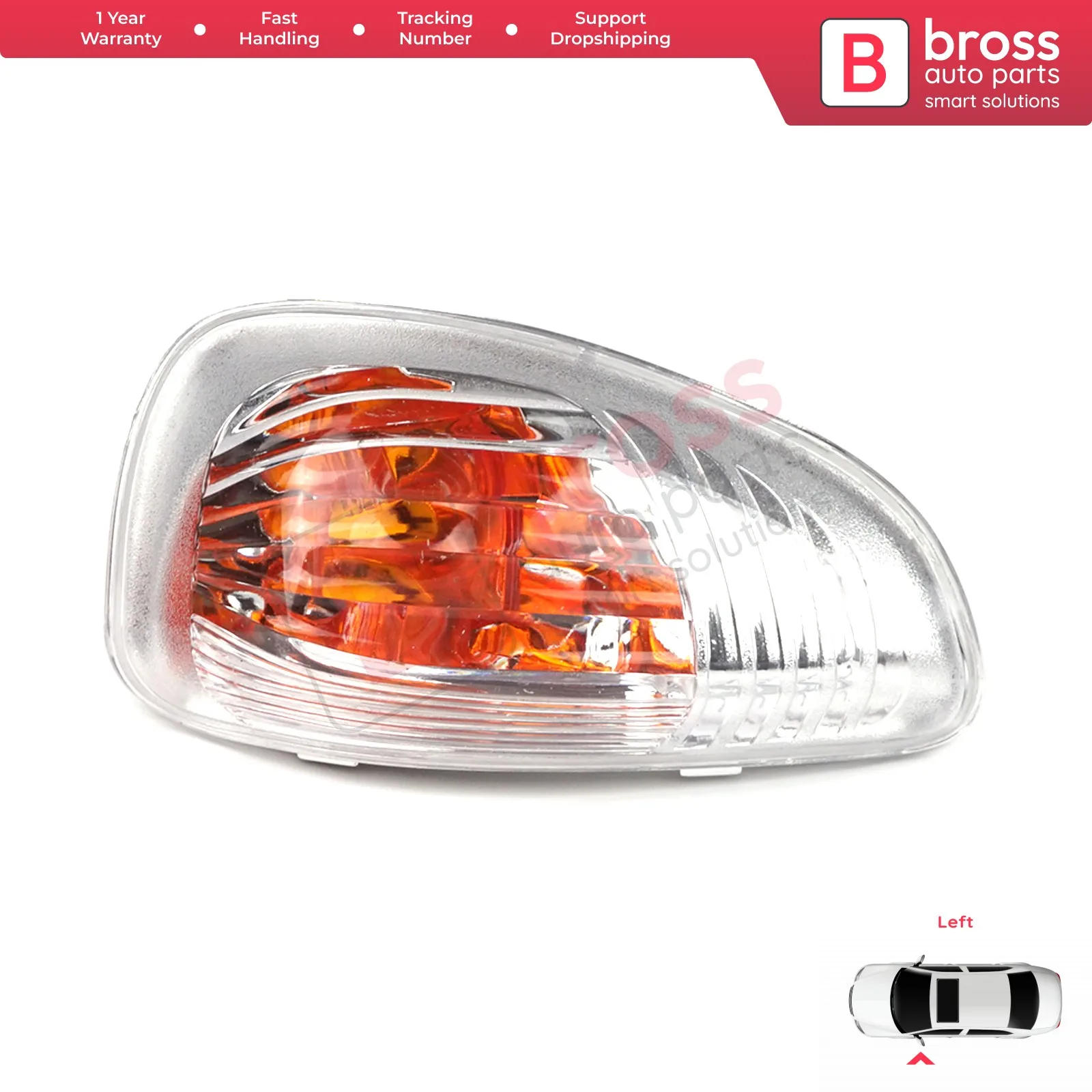 

Боковой зеркальный индикатор Bross, левый объектив 7485120621 для Master Movano NV400; 7485120621; 261650223R; 93167593; 4419994