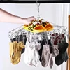 1/2Pc 50 Clips Square Stainless Steel Windproof Clothespin Laundry Hanger Home Storage Bra Sock Towel Hook Clothes Rack Dryer 5