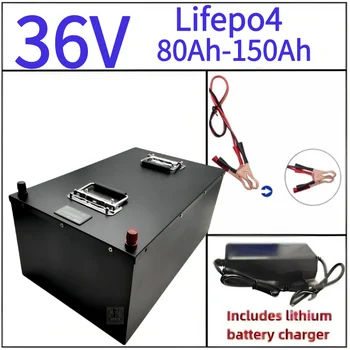 36V LiFepo4 100Ah 80Ah 120Ah 150Ah Lithium Battery with Bluetooth BMS 12S for Ttrolling Motor Propeller Boat Solar System