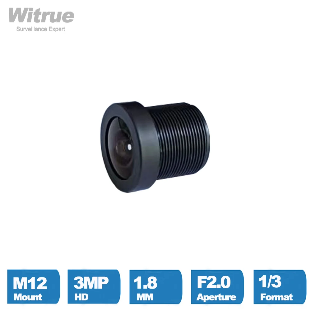 Fisheye CCTV Lens camera lens surveillance camera accessories 1.8MM Wide View Angle 170 Degree HD 3MP M12 Mount F2.0 1/3" For Surveillance Security Camera
