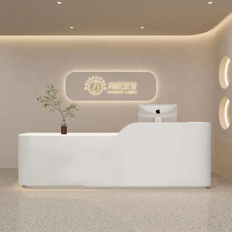 Podium  Store Reception Desk Enjoy Premium  Commercial Wooden Shopping Reception Desk Clinic Mostrador Recepcion Shop Furniture