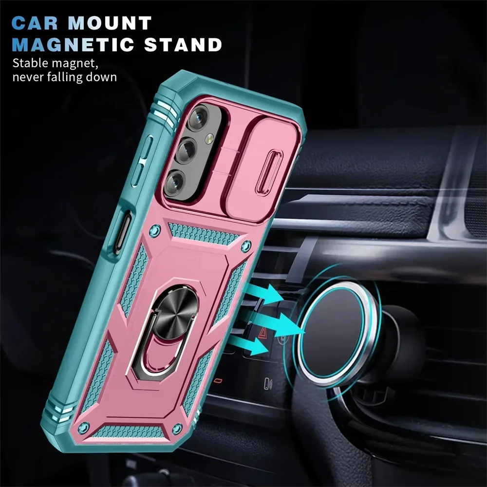 Magnetic Armor Military Grade Phone Case with Camera Slide
