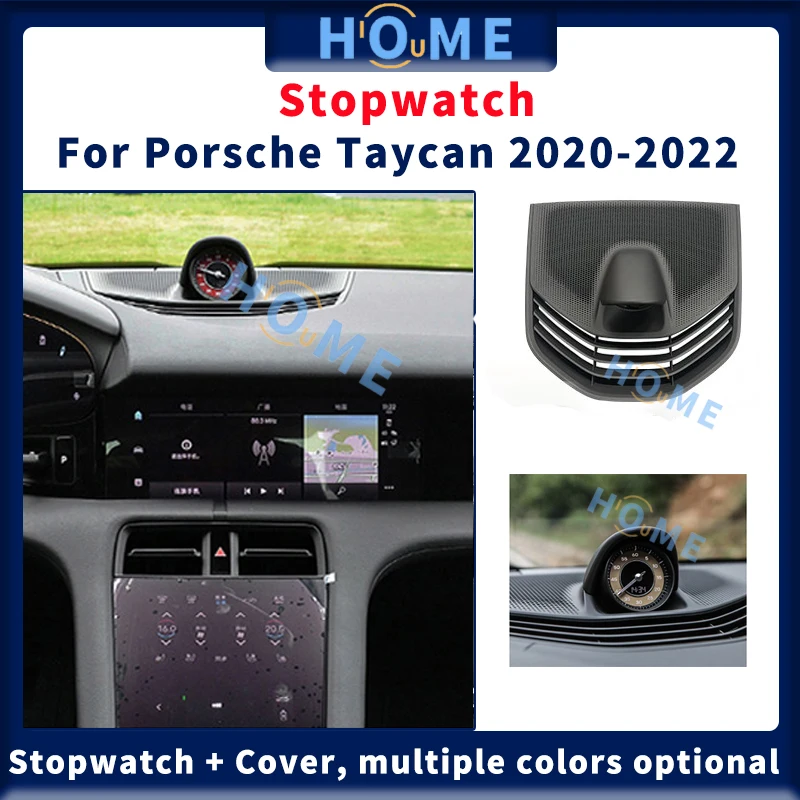 Car Stopwatch Kompas Dekorasi Dalam Ruangan Stopwatch Kompas Konsol Tengah Cover For Porsche Taycan 2020-2021