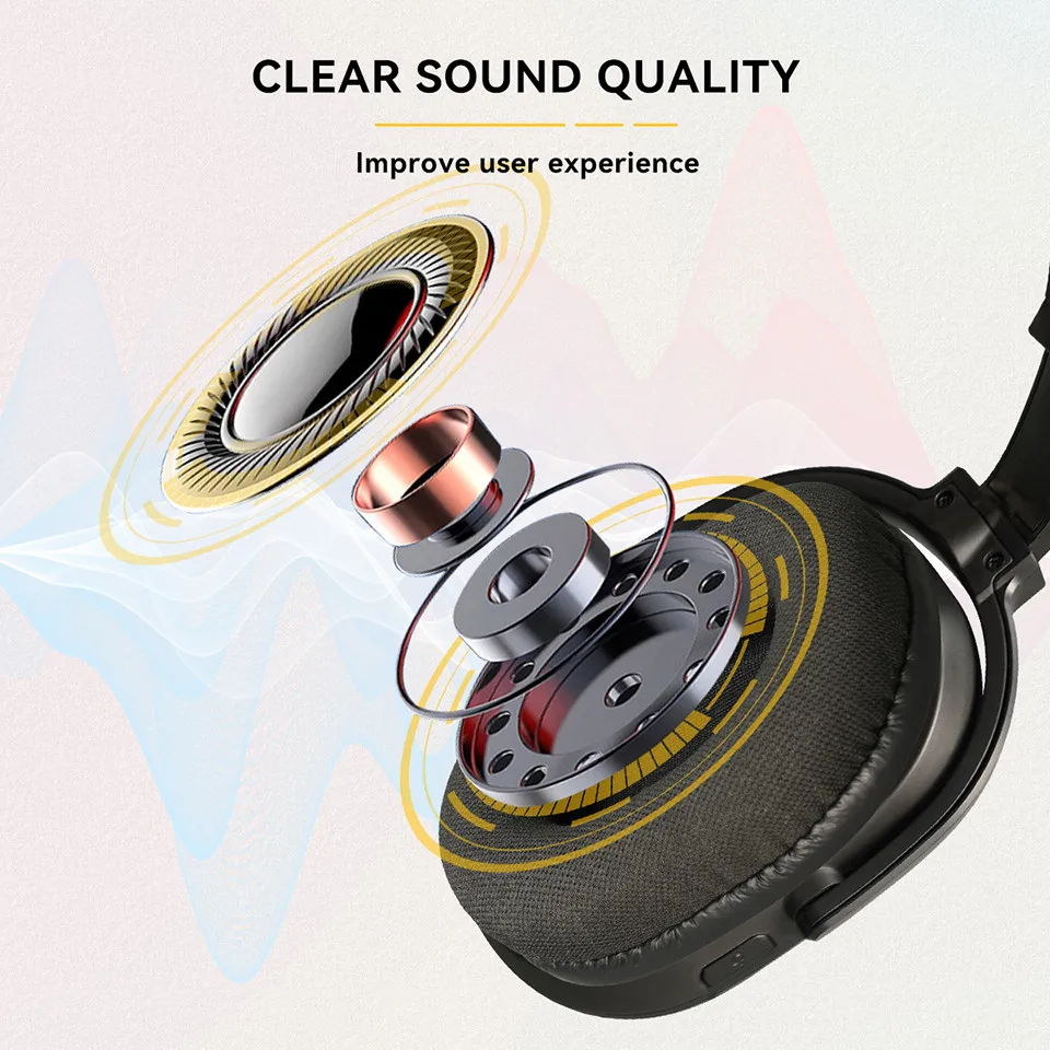Wireless Headphone Bluetooth Headset for Mobile Phone Computer TV Earphone With Multifunction Base Rechargeable Saving Function