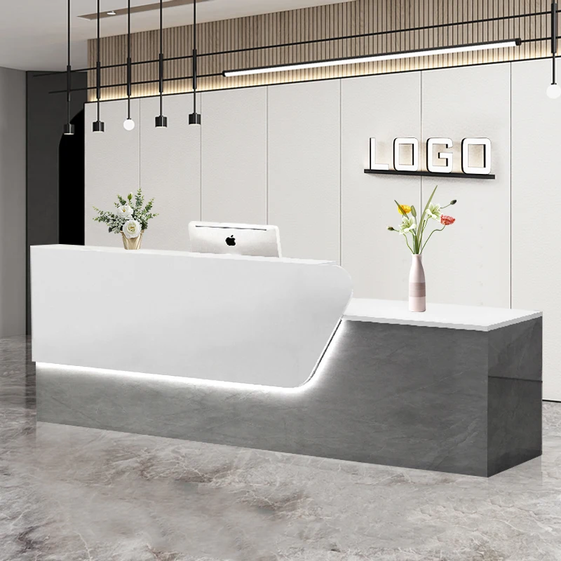 Beauty Salon Bar Counter Cashier Counter Simple Modern Reception Desk Luxury Officeescritorio De Recepcion Commercial Furniture