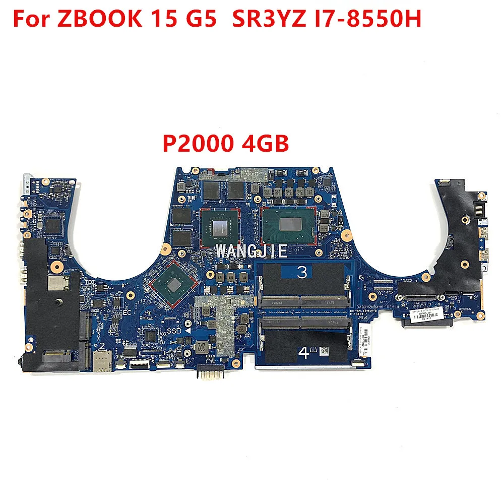 

L30382-001 For HP ZBOOK 15 G5 Laptop Motherboard DA0XW2MBAH0 Mainboard I7-8550H SR3YZ GPU:N18P-Q3-A1 P2000 4G DDR4 100% Test OK