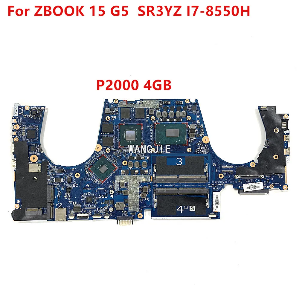 

Флэптоп HP ZBOOK 15 G5, материнская плата DA0XW2MBAH0, материнская плата, флэп SR3YZ: флэш-карта P2000 4G DDR4 100%, тест ОК