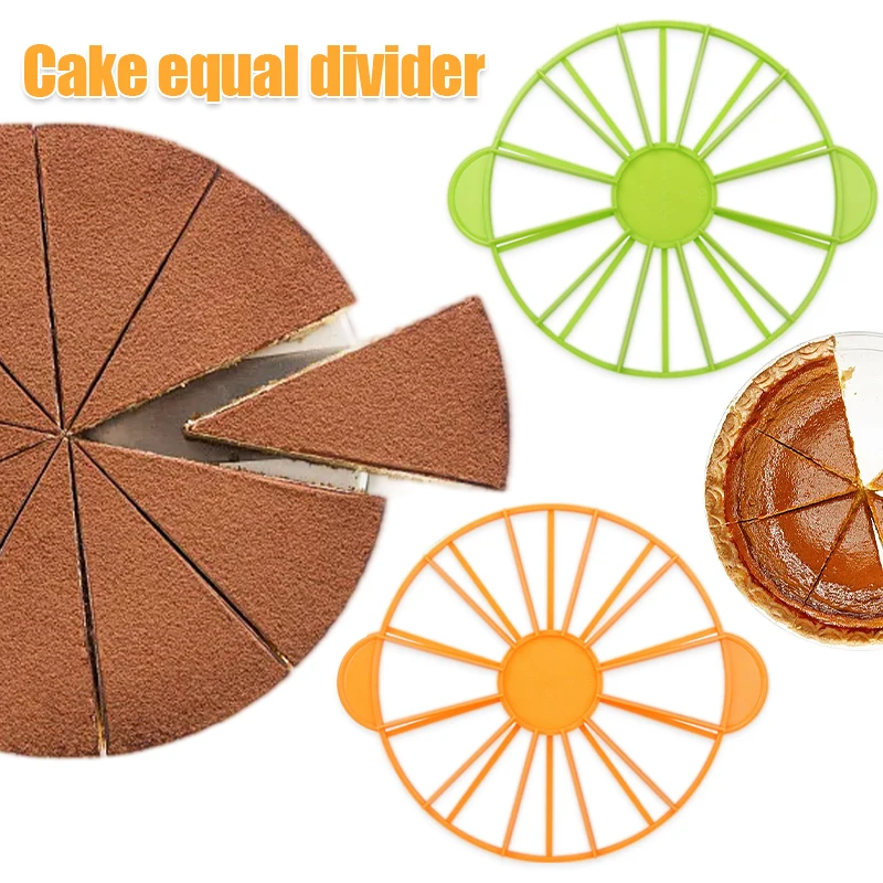Description Picture 4 of item10/12 Slices Plastic Cake Equal Portion Cutter Round Bread Cake Mousse Slice Marker Baking for Household Kitchen Utensils