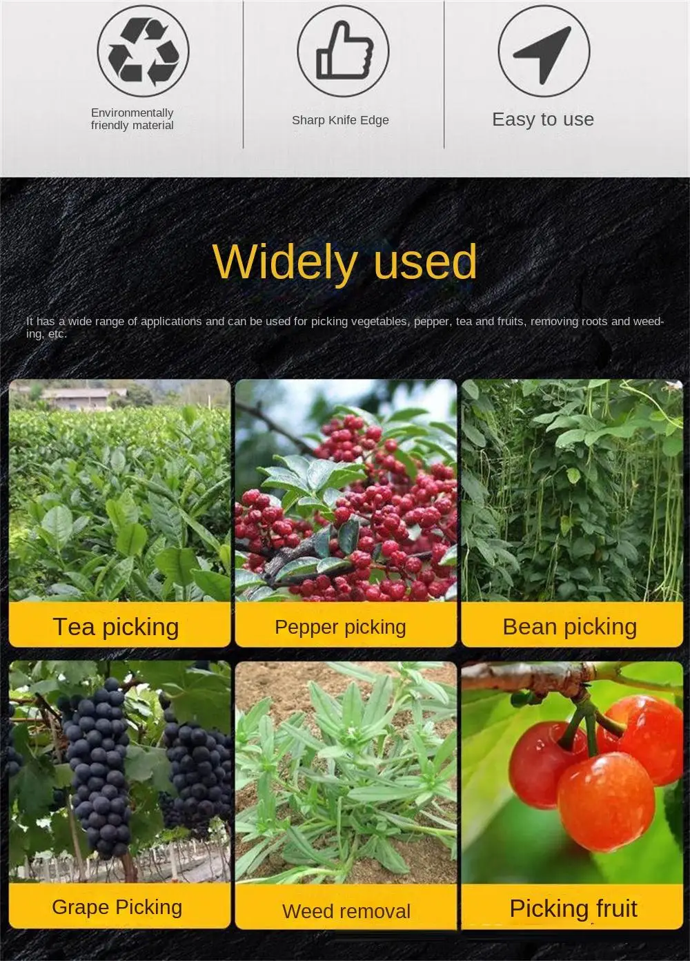 

Farm Vegetable Fruit Picker Pickle Pepper Pickle Tip Picker Iron Nail Pick Grape Picker For Garden Orchard And Vegetable Patch